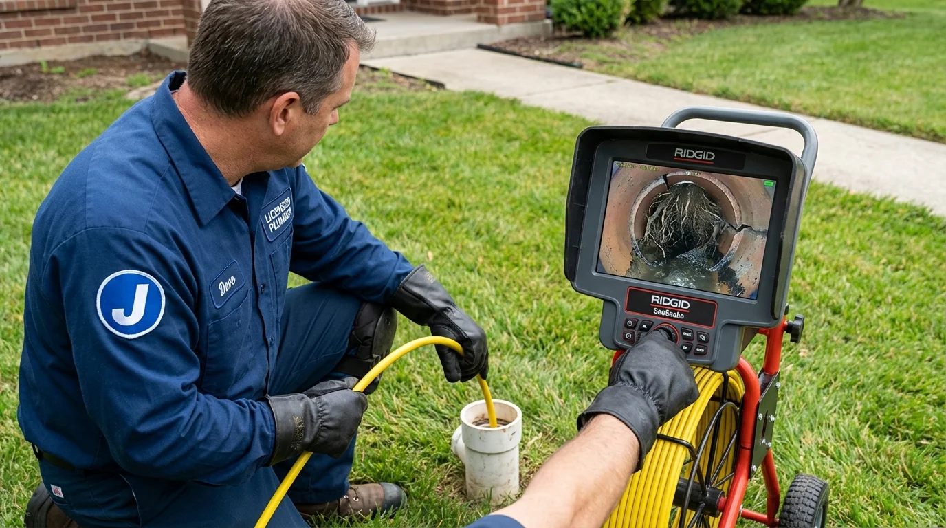 Sewer camera inspection being performed by Johns Plumbing LLC in Fresh Meadows